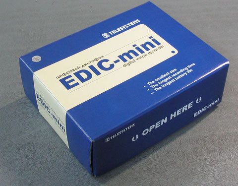 Упаковка диктофонов Edic-mini